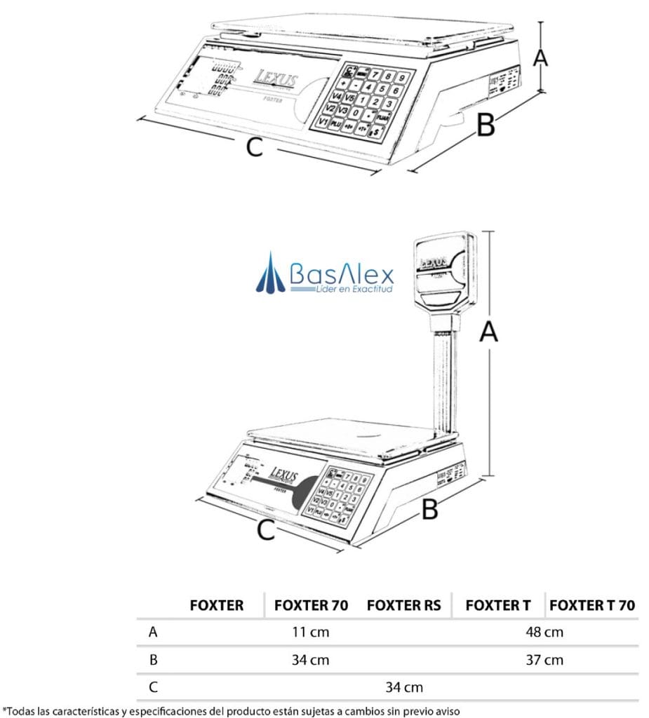 balanzas de mesa liquidadora foxter 4