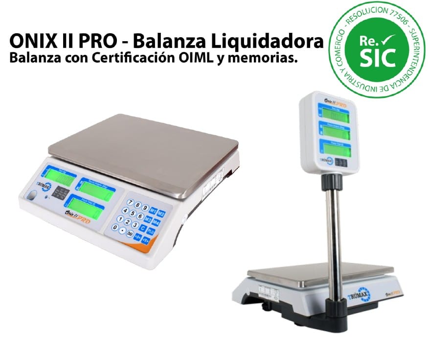 balanzas de mesa liquidadora onix ii pro