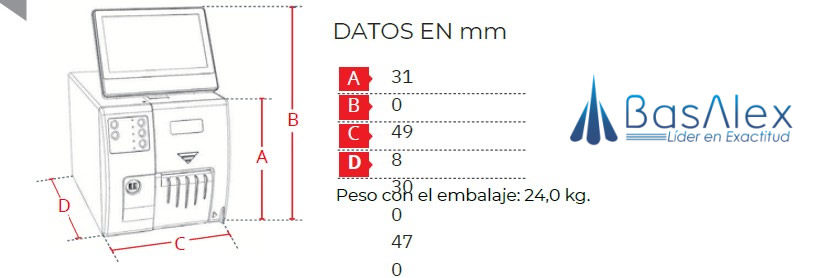 basalex bacsa impresora pantalla tactil etiquetadora manual serie blp 5000 2