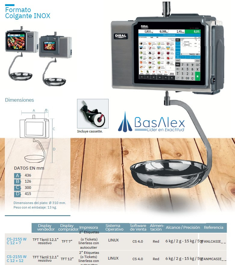 basalex dibal balanzas electronicas serie cs 1