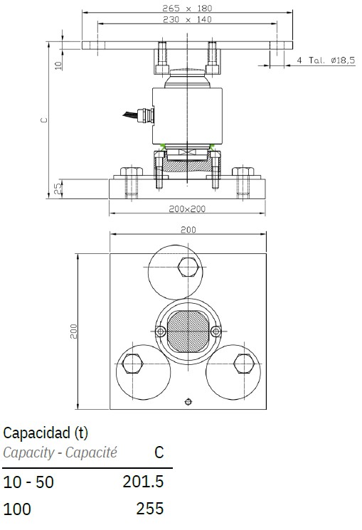 basalex sensocar celda de carga cs a 3