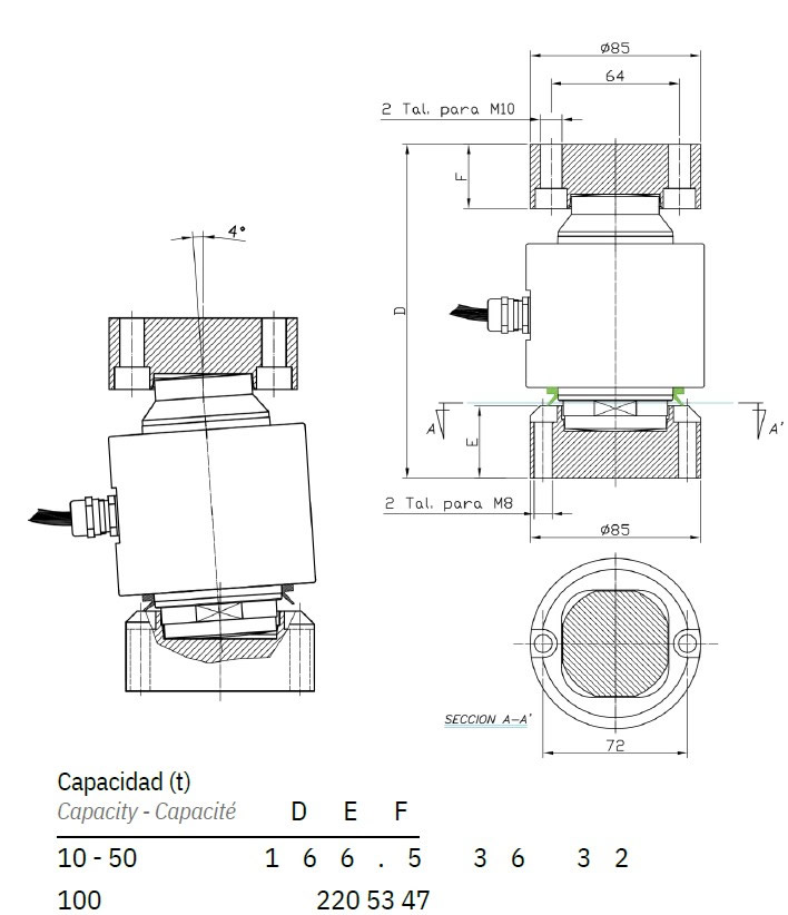 basalex sensocar celda de carga cs a 4
