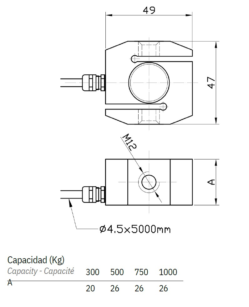 basalex sensocar celda de carga s 2 1