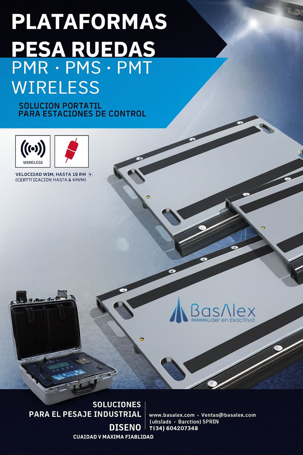 bascula plataforma pesa ruedas pmr pms pmt wireless