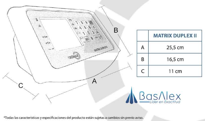 basalex trumax indicador de pesaje matrix duplex ii 5