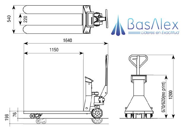 basalex baxtran transpaleta arx led 3